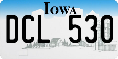 IA license plate DCL530