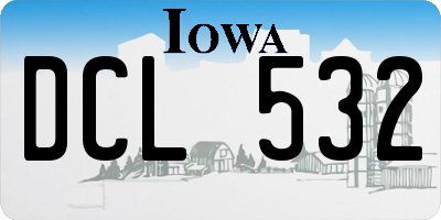 IA license plate DCL532