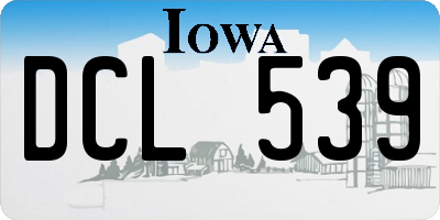 IA license plate DCL539