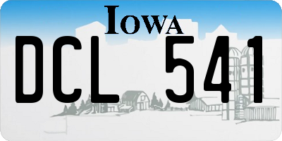 IA license plate DCL541