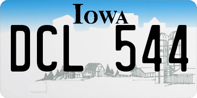 IA license plate DCL544