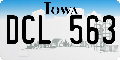 IA license plate DCL563