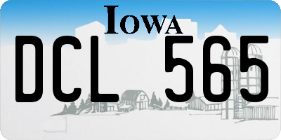 IA license plate DCL565
