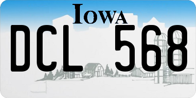 IA license plate DCL568