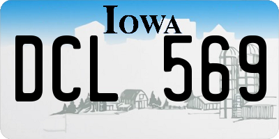 IA license plate DCL569