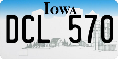 IA license plate DCL570