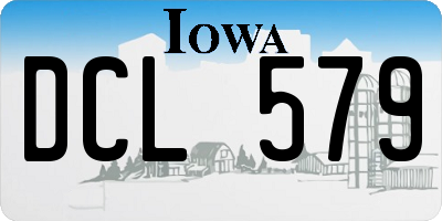 IA license plate DCL579