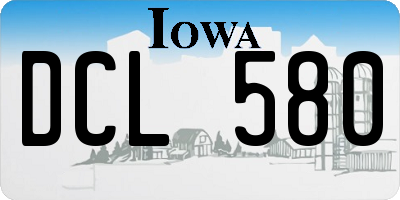 IA license plate DCL580