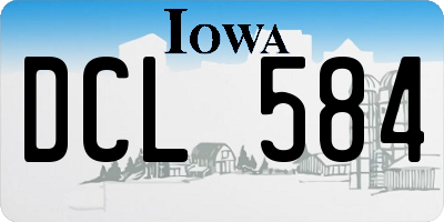 IA license plate DCL584