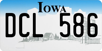 IA license plate DCL586