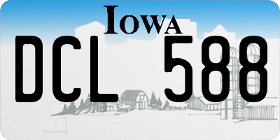 IA license plate DCL588