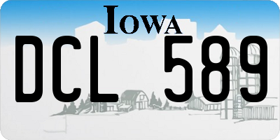 IA license plate DCL589