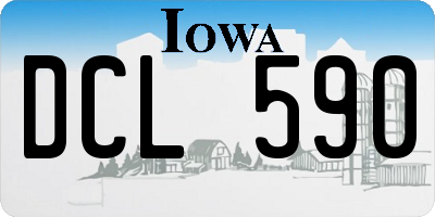 IA license plate DCL590