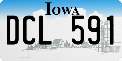 IA license plate DCL591