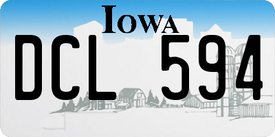 IA license plate DCL594