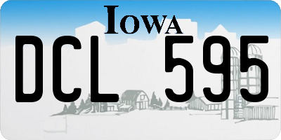 IA license plate DCL595