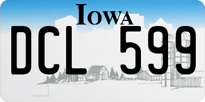 IA license plate DCL599