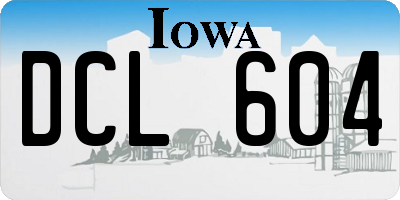 IA license plate DCL604