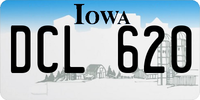 IA license plate DCL620