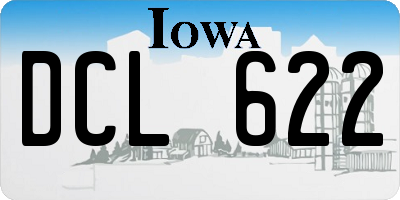 IA license plate DCL622