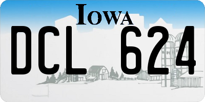 IA license plate DCL624