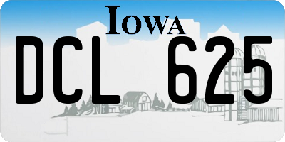 IA license plate DCL625