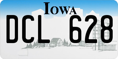 IA license plate DCL628
