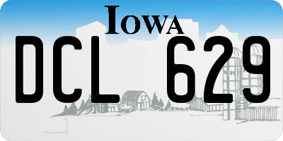 IA license plate DCL629