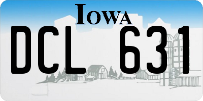 IA license plate DCL631