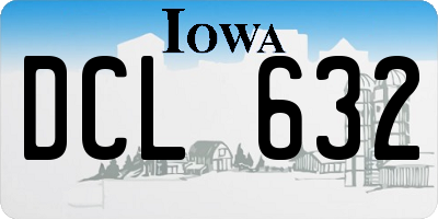 IA license plate DCL632