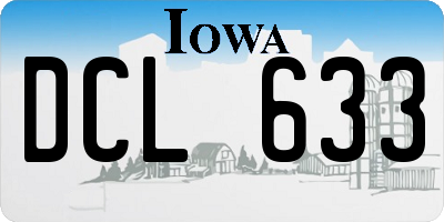 IA license plate DCL633