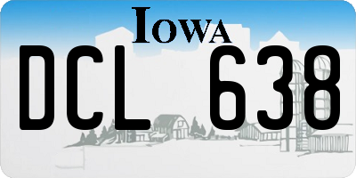 IA license plate DCL638