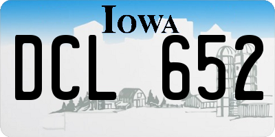 IA license plate DCL652