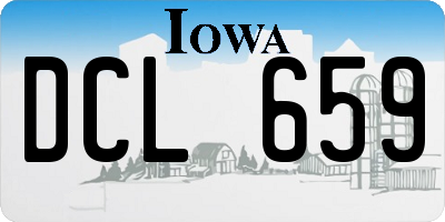 IA license plate DCL659