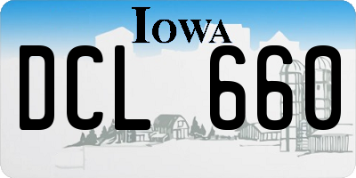 IA license plate DCL660