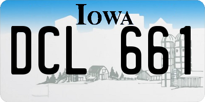 IA license plate DCL661