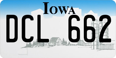 IA license plate DCL662