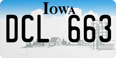 IA license plate DCL663