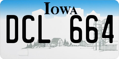 IA license plate DCL664