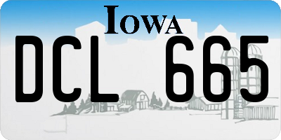 IA license plate DCL665