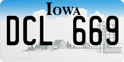 IA license plate DCL669