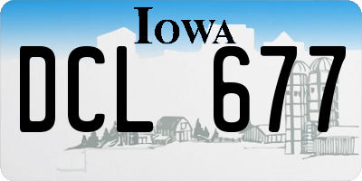 IA license plate DCL677