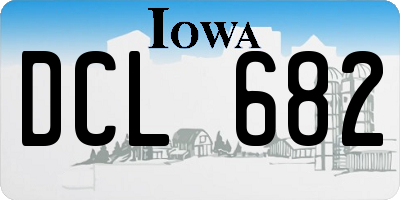 IA license plate DCL682