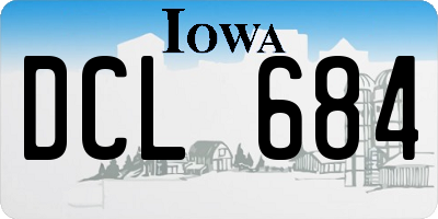 IA license plate DCL684