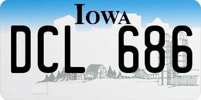 IA license plate DCL686