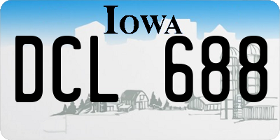 IA license plate DCL688