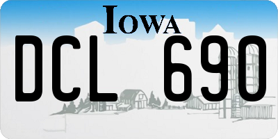 IA license plate DCL690