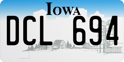 IA license plate DCL694