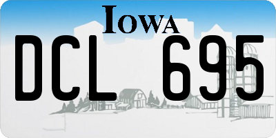 IA license plate DCL695