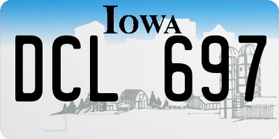 IA license plate DCL697